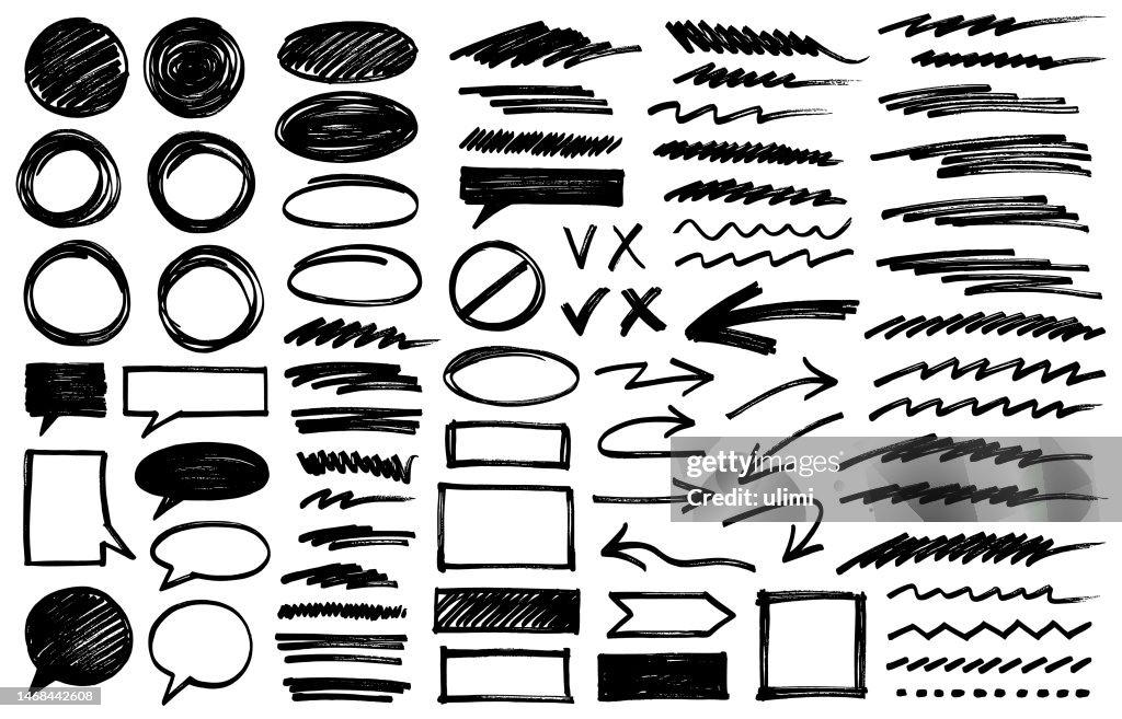 Handgezeichnete Designelemente