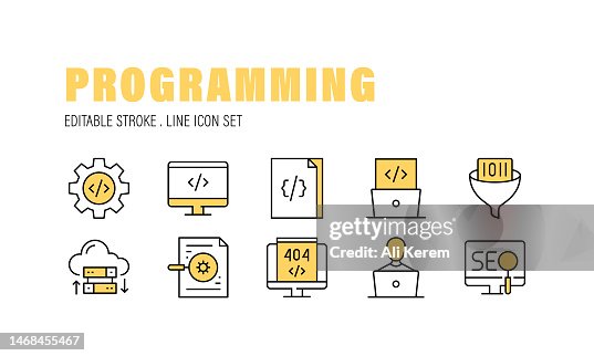 Programming, Code, Programmer, Development, Filtering Data Icons Programming, Code, Programmer, Development, Filtering Data Icons