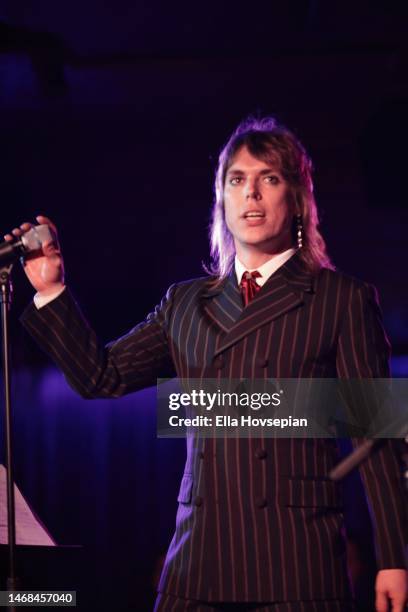 Luke Spiller, lead singer of The Struts, performs at The Struts x Fossil Launch Event at Pendry West Hollywood on February 21, 2023 in West...