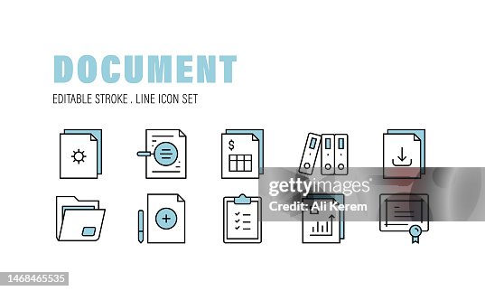 Document, Folder, Mail, Contract, Report Icons Document, Folder, Mail, Contract, Report Icons