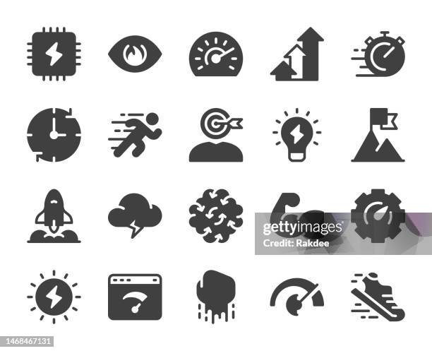 performance - icons - rockets v thunder stock-grafiken, -clipart, -cartoons und -symbole