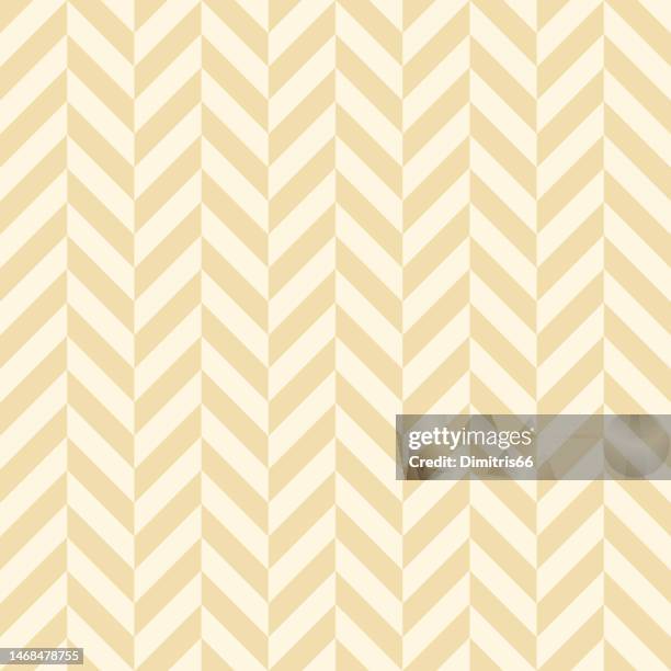 seamless herringbone floor pattern with editable stroke - herringbone tile stock illustrations