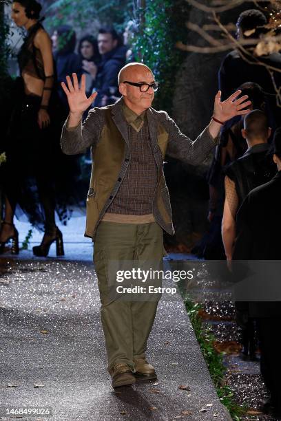 Fashion designer Antonio Marras at the Antonio Marras fashion show during the Milan Fashion Week Womenswear Fall/Winter 2023/2024 on February 22,...