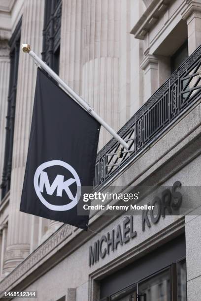 The exterior of a Michael Kors store photographed on February 20, 2023 in London, England.