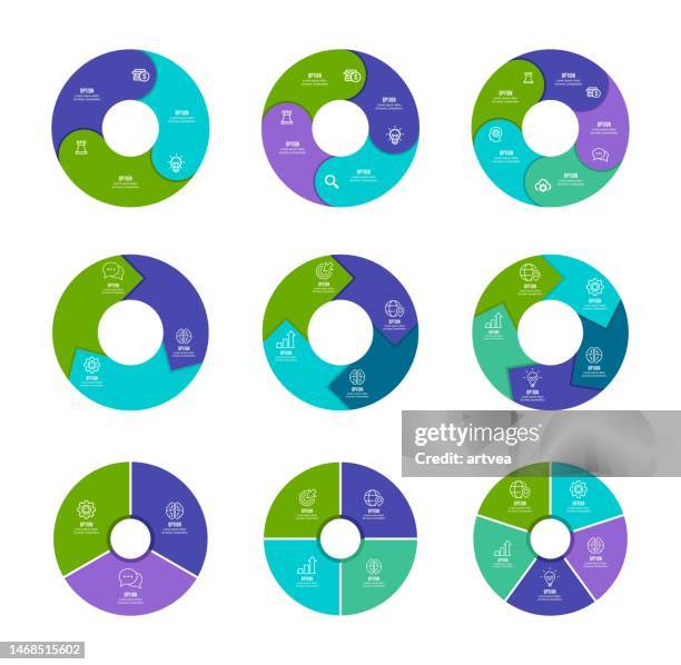 set of infographic element - number 4 stock illustrations