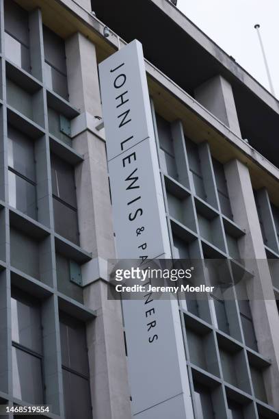 The exterior of a John Lewis & Partners store photographed on February 18, 2023 in London, England.