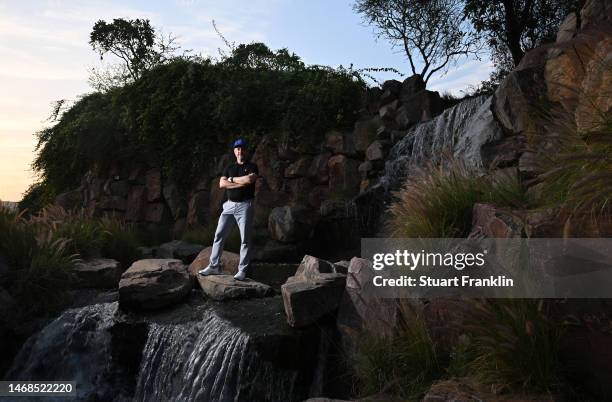 Mikko Korhonen of Finland poses for a picture during the pro-am prior to the Hero Indian Open at Dlf Golf and Country Club on February 21, 2023 in...