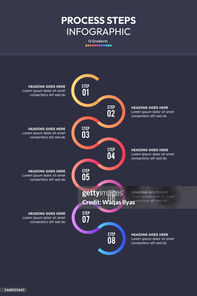 Process Visual Modern Process Workflow 8 Steps Modern Design Template For Infographics High ...