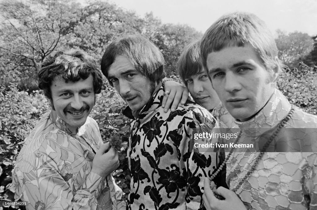 English pop group The Flower Pot Men posed together in London in