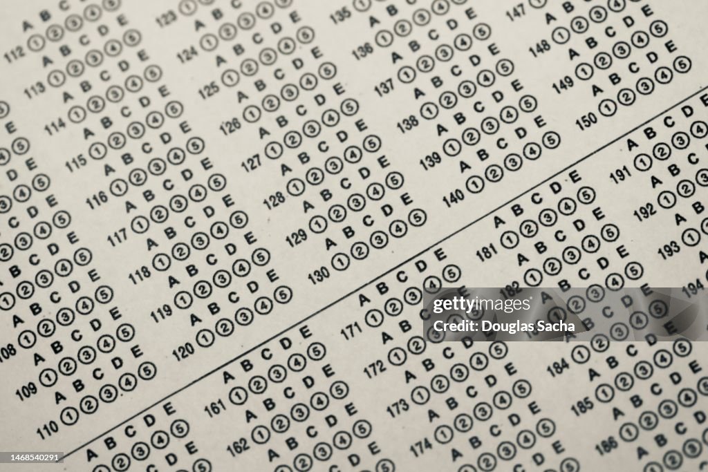 Multiple Choice Academic Exam test