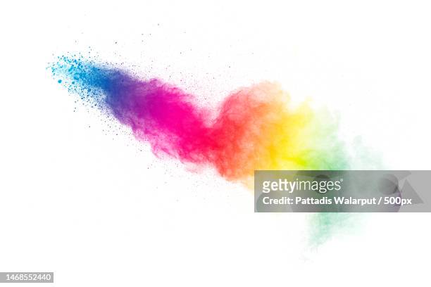 Pastel Color Dust Particles Splash Colorful Powder Explosion On White  Backgroundthailand High-Res Stock Photo - Getty Images