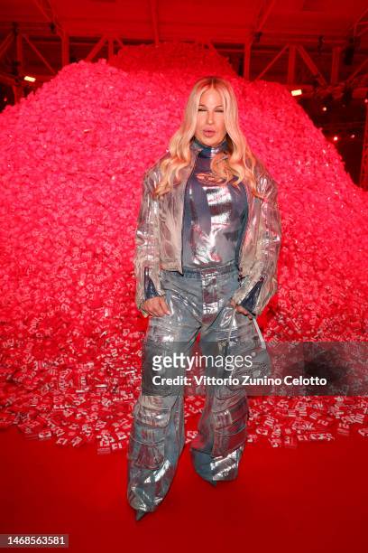 Alexis Stone is seen at the Diesel Fashion Show during Milan Fashion Week Womenswear Fall/Winter 2023/24 on February 22, 2023 in Milan, Italy.