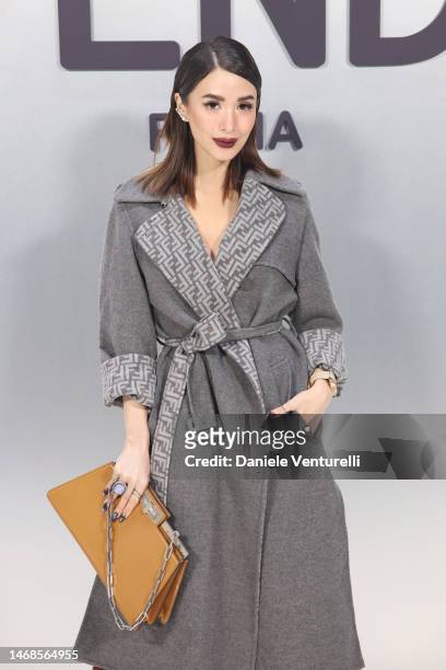 Heart Evangelista attends the Fendi Fashion Show during Milan Fashion Week on February 22, 2023 in Milan, Italy.