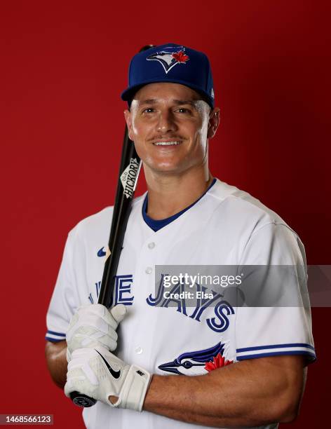 Matt Chapman of the Toronto Blue Jays poses for a portrait during Toronto Blue Jays Photo Day at the Toronto Blue Jays Spring Training facility on...