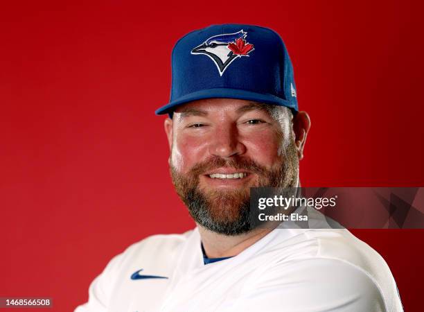 Manager John Schneider of the Toronto Blue Jays poses for a portrait during Toronto Blue Jays Photo Day at the Toronto Blue Jays Spring Training...