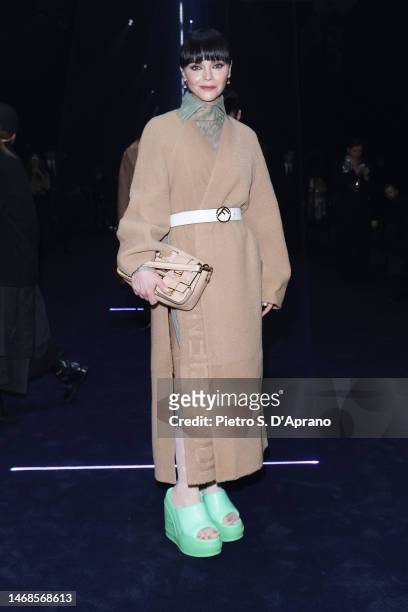Christina Ricci attends the Fendi Fashion Show on February 22, 2023 in Milan, Italy.