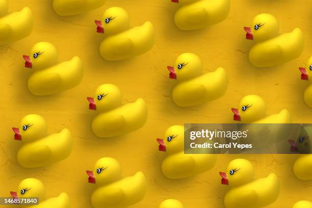 rubber ducks seamless pattern - rubber duck stock pictures, royalty-free photos & images