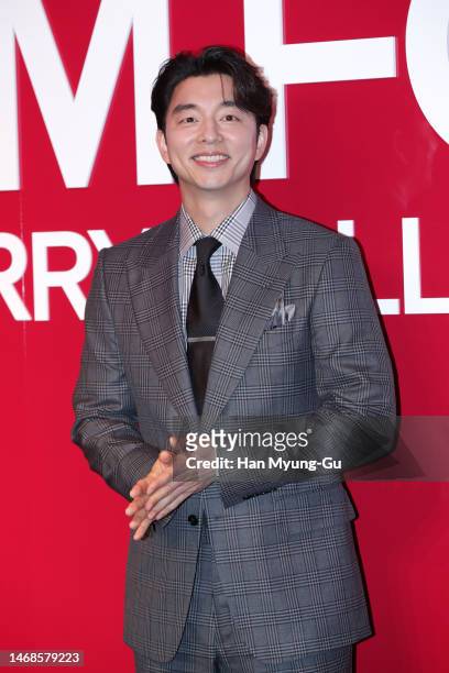 South Korean actor Gong Yoo is seen at the Tom Ford Beauty 'cherry collection' asia pacific opening on February 22, 2023 in Seoul, South Korea.