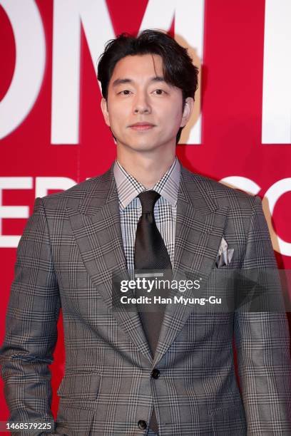 South Korean actor Gong Yoo is seen at the Tom Ford Beauty 'cherry collection' asia pacific opening on February 22, 2023 in Seoul, South Korea.