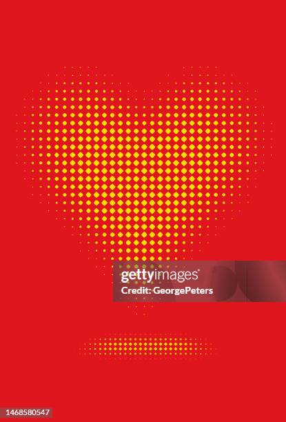 heart shape half tone pattern background - halftone heart stock illustrations