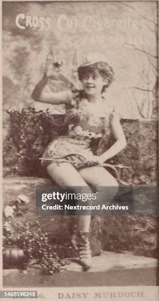 Actress Daisy Murdoch depicted on collectible tobacco card from the Actors and Actresses series from 1888, distributed by American tobacco...