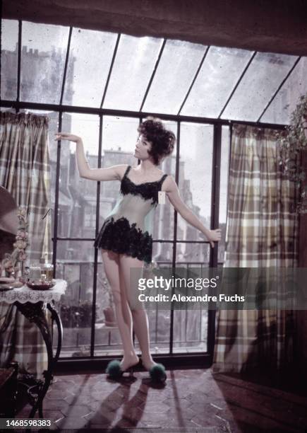 Actress Shirley MacLaine in a scene of the movie "Irma la Douce" in 1962 at Hollywood, California.