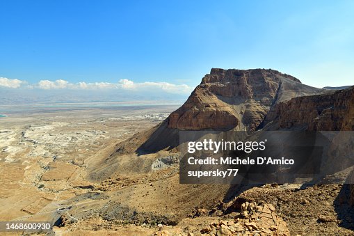 Masada mountain above the desert