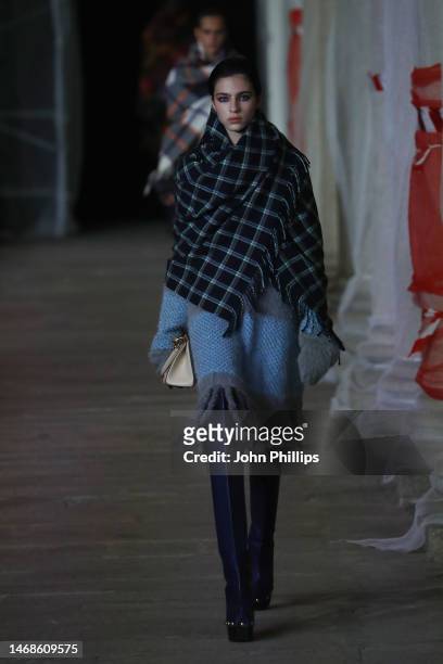 Model walks the runway at the Etro fashion show during the Milan Fashion Week Womenswear Fall/Winter 2023/2024 on February 22, 2023 in Milan, Italy.
