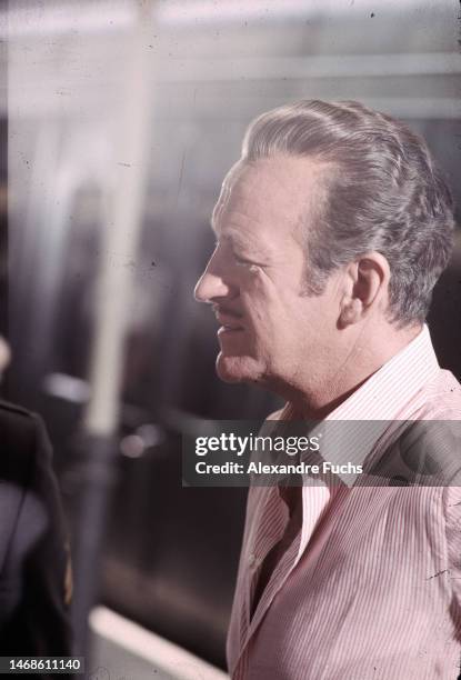 Actor David Niven at the set of the movie "Bedtime Story" at Los Angeles, California, in 1963.