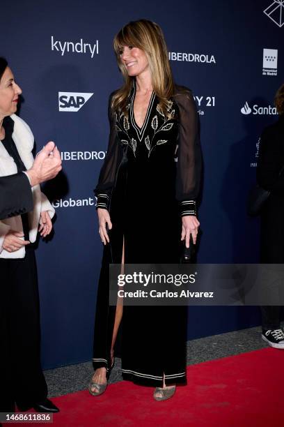 Begoña Gomez attends the photocall for "Las Top 100 Mujeres Líderes En España" at the Royal Theater on February 22, 2023 in Madrid, Spain.