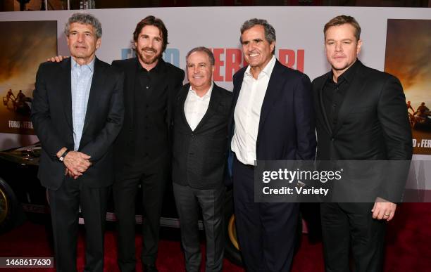 Alan Horn, Christian Bale, Alan Bergman, Peter Chernin and Matt Damon