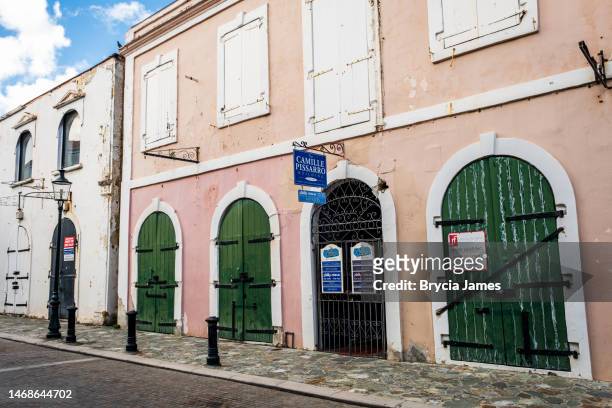 camille pissarro birthplace - charlotte amalie stock pictures, royalty-free photos & images