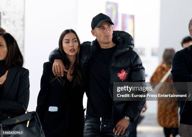 Marcos Llorente and Patricia Noarbe during the opening of ARCO, February 22, 2023 in Madrid, Spain.
