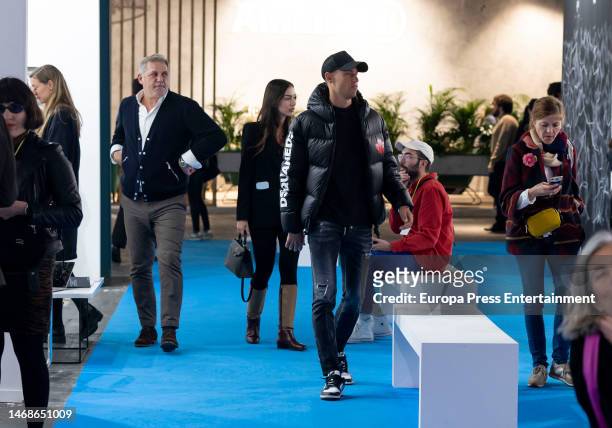 Marcos Llorente and Patricia Noarbe during the opening of ARCO, February 22, 2023 in Madrid, Spain.