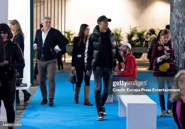 Marcos Llorente and Patricia Noarbe during the opening of ARCO, February 22, 2023 in Madrid, Spain.