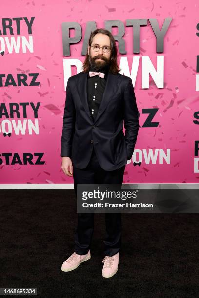 Martin Starr attends the Red Carpet Premiere of STARZ's "Party Down" Season 3 at Regency Bruin Theatre on February 22, 2023 in Los Angeles,...
