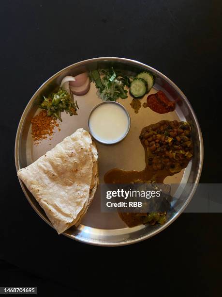 north karnataka thali - serving size stock pictures, royalty-free photos & images