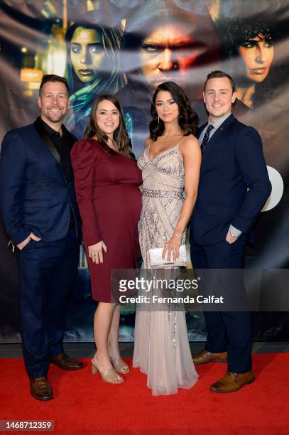 Anthony Jacobs, Michelle Jacobs , Lauren Biazzo ad Billy Papadimas attend "The Nomad" premiere at Regal Essex Crossing on February 22, 2023 in New...