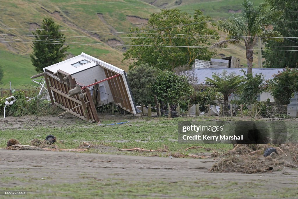 New Zealanders Survey Damage As Cyclone Gabrielle Moves On