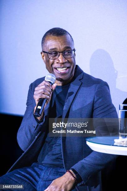 Clement Virgo speaks on stage at the CFC Conversations: Black Excellence Speaker Series at Cineplex Cinemas Varsity and VIP on February 22, 2023 in...