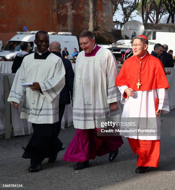 Cardinal Luis Antonio Tagle, Pro-Prefect for the Section of Evangelization of Dicastery for Evangelization during Penitential procession on Ash...