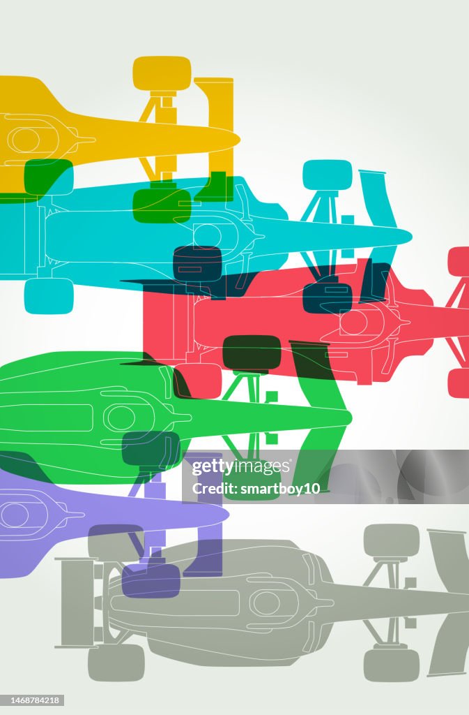 Three Cars Racing Visual Graph Racing Cars High-Res Vector Graphic - Getty Images