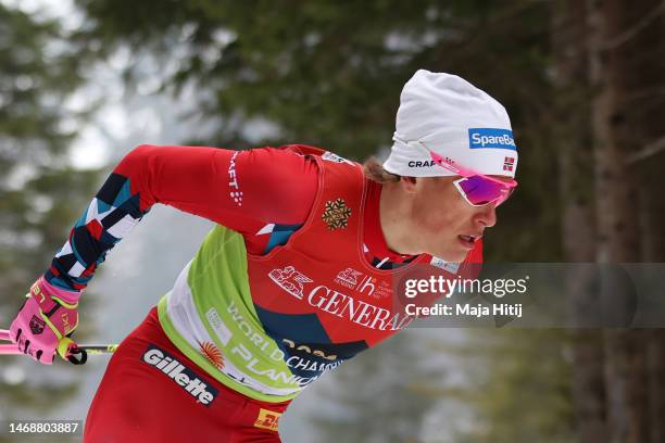 Johannes Hoesflot Klaebo of Norway competes during the Cross-Country Men's Sprint Qualification Classic at the FIS Nordic World Ski Championships...