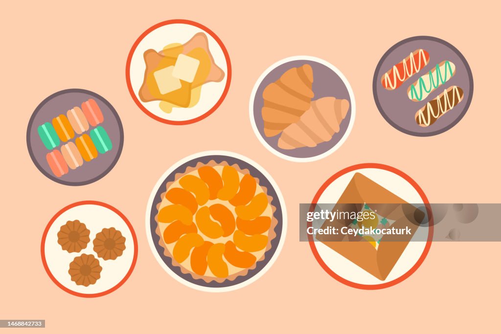 Gebäck und Süßigkeiten in einer französischen Bäckerei