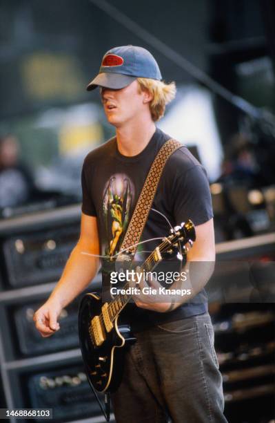 Kyuss, Josh Homme, Pukkelpop Festival, Hasselt, Belgium, 26th August 1995.