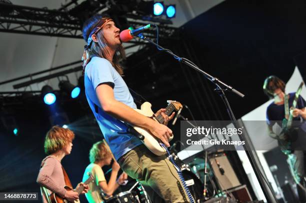 Tame Impala, Kevin Parker, Jay Watson, Nick Allbrook, Dominic Simper, Pukkelpop Festival, Hasselt, Belgium, 19th August 2010.