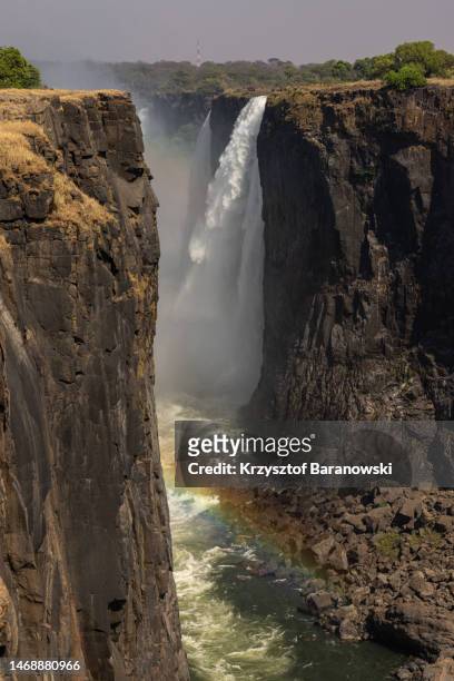 mighty victoria falls - zambezi river stock pictures, royalty-free photos & images