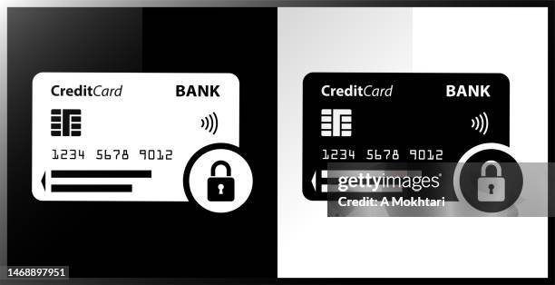 secure bank card icon. - saving up for a rainy day stock illustrations