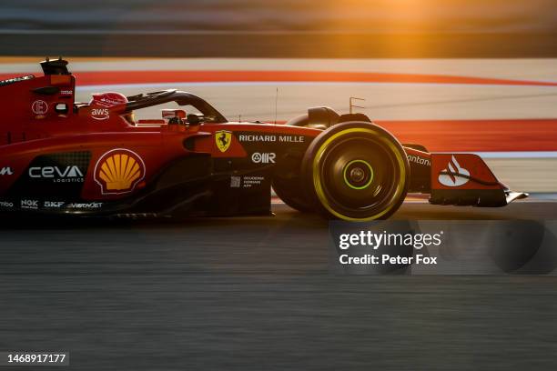 Charles Leclerc of Ferrari and Monaco during day one of F1 Testing at Bahrain International Circuit on February 23, 2023 in Bahrain, Bahrain.
