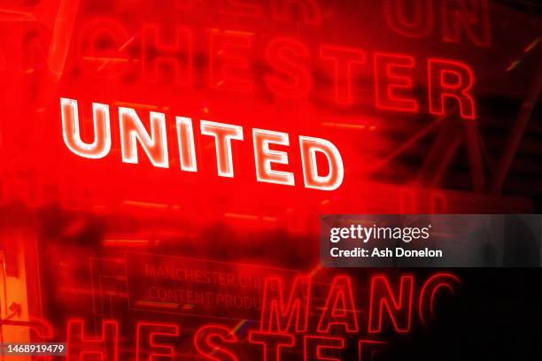 General view outside the stadium prior to the UEFA Europa League knockout round play-off leg two match between Manchester United and FC Barcelona at...